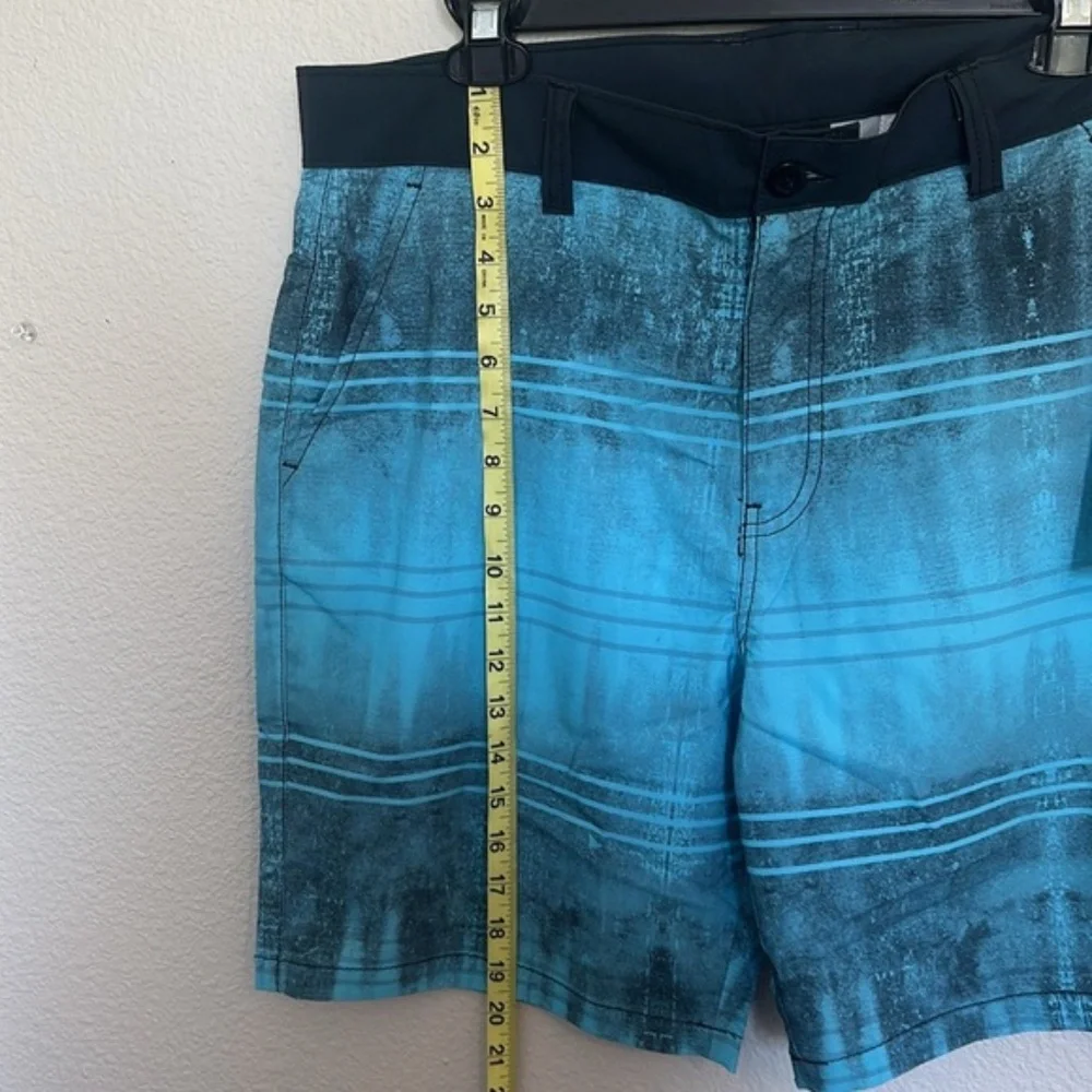 Ring of Fire trunks Blue Gradient Swim Summer Shorts size 34 NWT